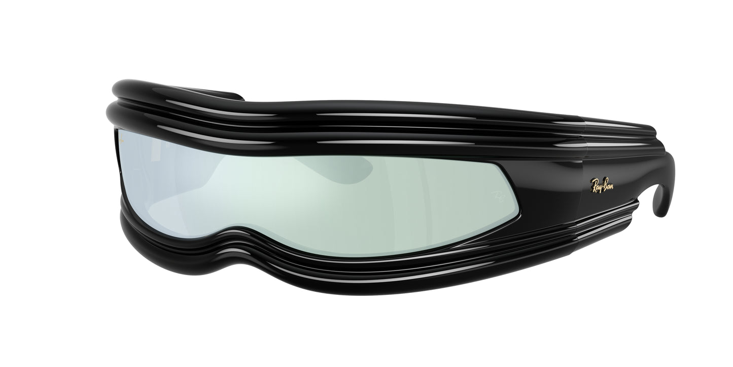 RAY BAN X ASAP ROCKY ULTRA WRAP 001 GREEN MIRROR SILVER0 RB4943