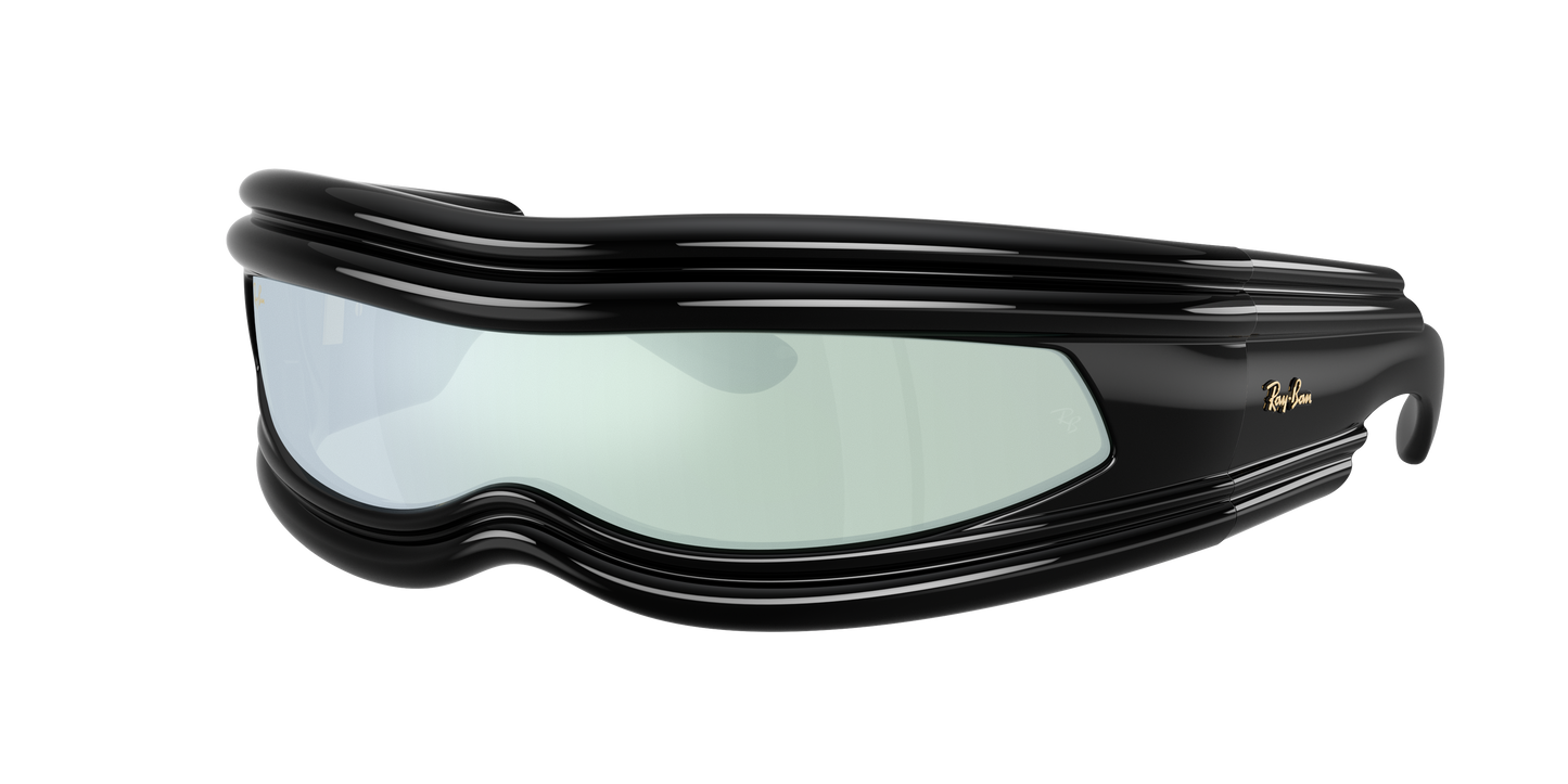 RAY BAN X ASAP ROCKY ULTRA WRAP 001 GREEN MIRROR SILVER0 RB4943