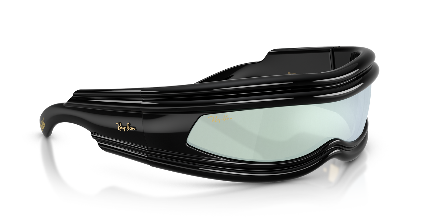 RAY BAN X ASAP ROCKY ULTRA WRAP 001 GREEN MIRROR SILVER0 RB4943