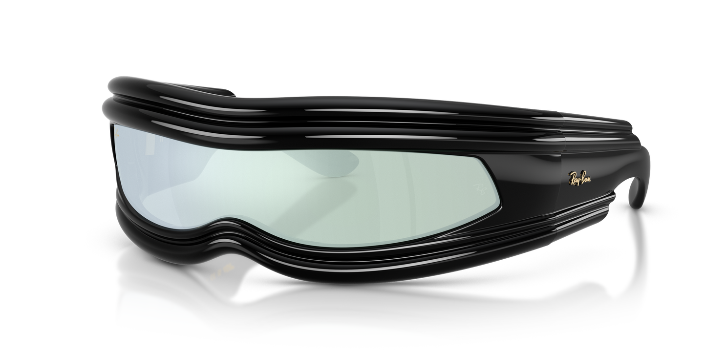 RAY BAN X ASAP ROCKY ULTRA WRAP 001 GREEN MIRROR SILVER0 RB4943