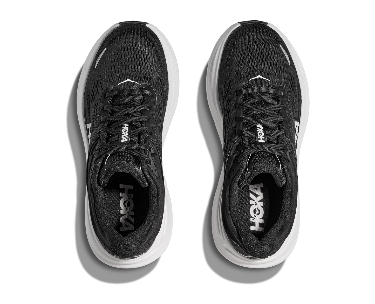 Hoka Bondi 9 Mens Shoes Color: Black/White Style: 1162011-BWHT