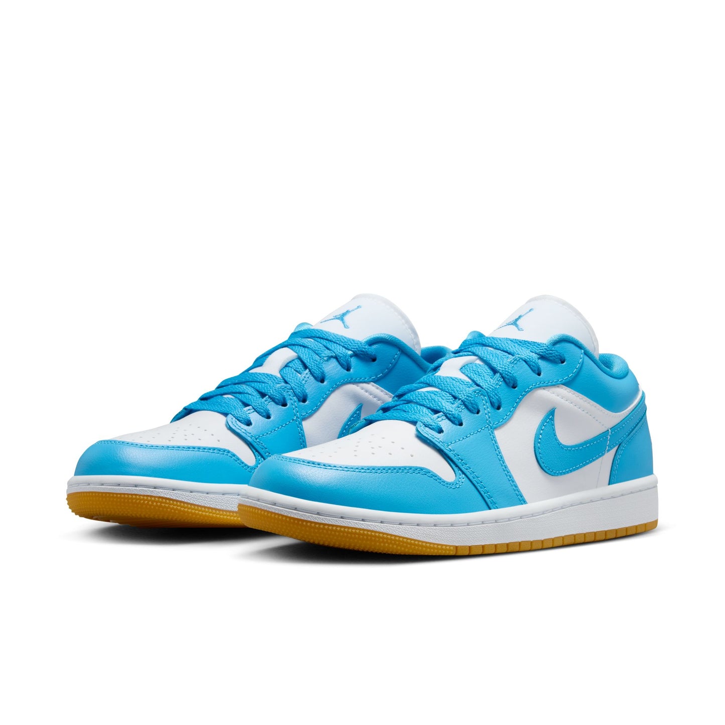 Air Jordan 1 Low Women's Shoes Color: White/dk Powder Blue-gum Light Brown DC0774-104