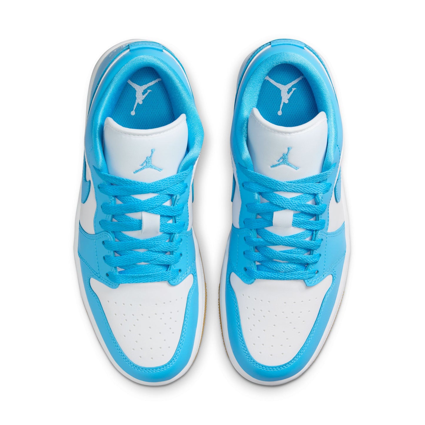 Air Jordan 1 Low Women's Shoes Color: White/dk Powder Blue-gum Light Brown DC0774-104