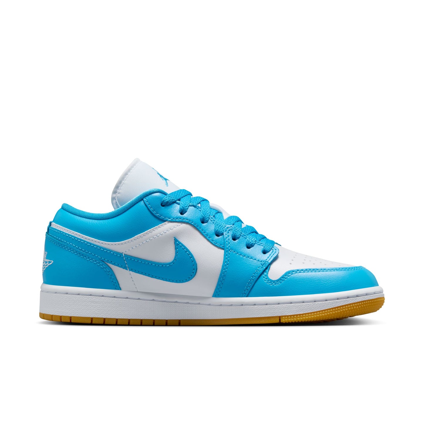Air Jordan 1 Low Women's Shoes Color: White/dk Powder Blue-gum Light Brown DC0774-104