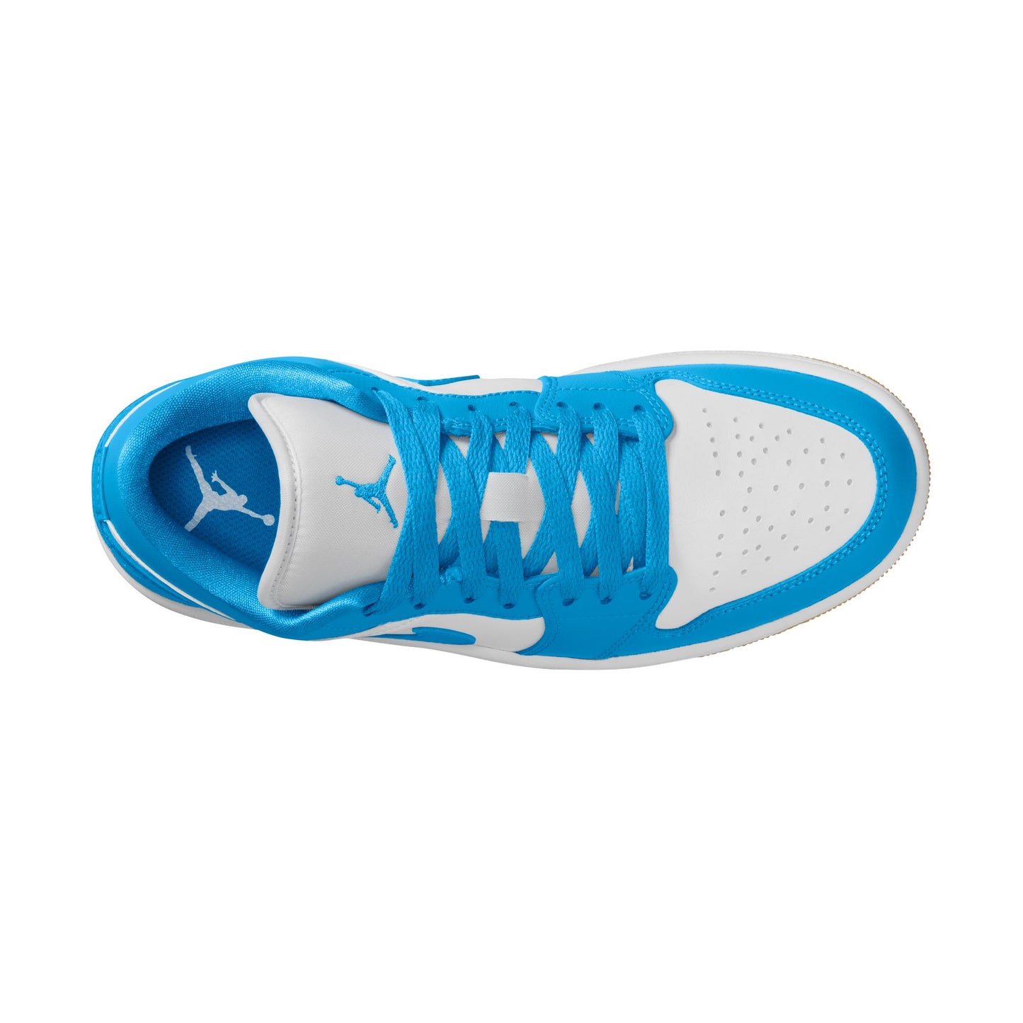 Air Jordan 1 Low Women's Shoes Color: White/dk Powder Blue-gum Light Brown DC0774-104