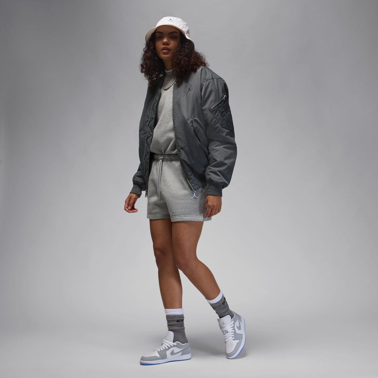 Air Jordan 1 Low Women White/wolf Grey-aluminum DC0774-105