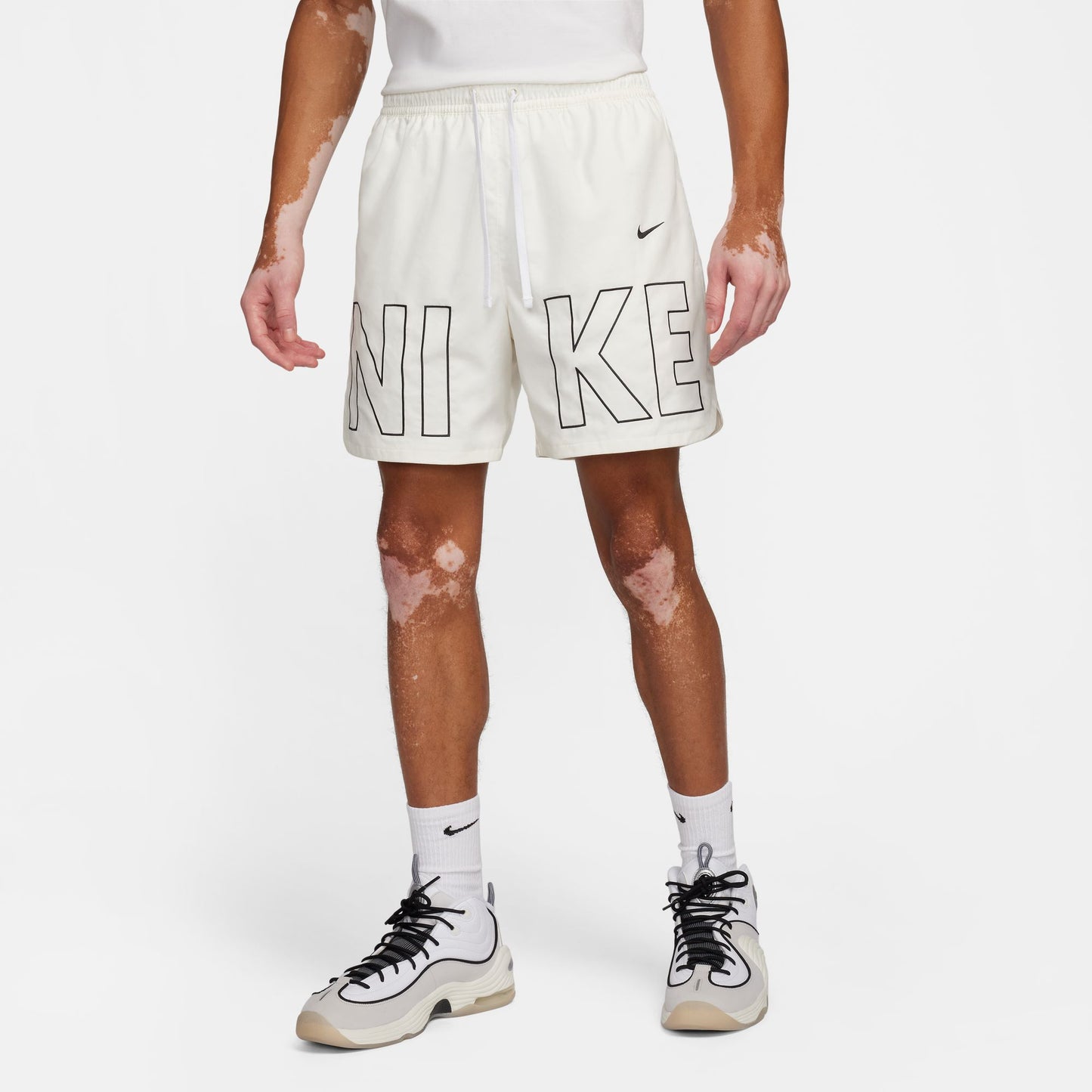 Nike Sportswear Men's Woven Flow Shorts Color: Sail/black Style: FJ1653-133