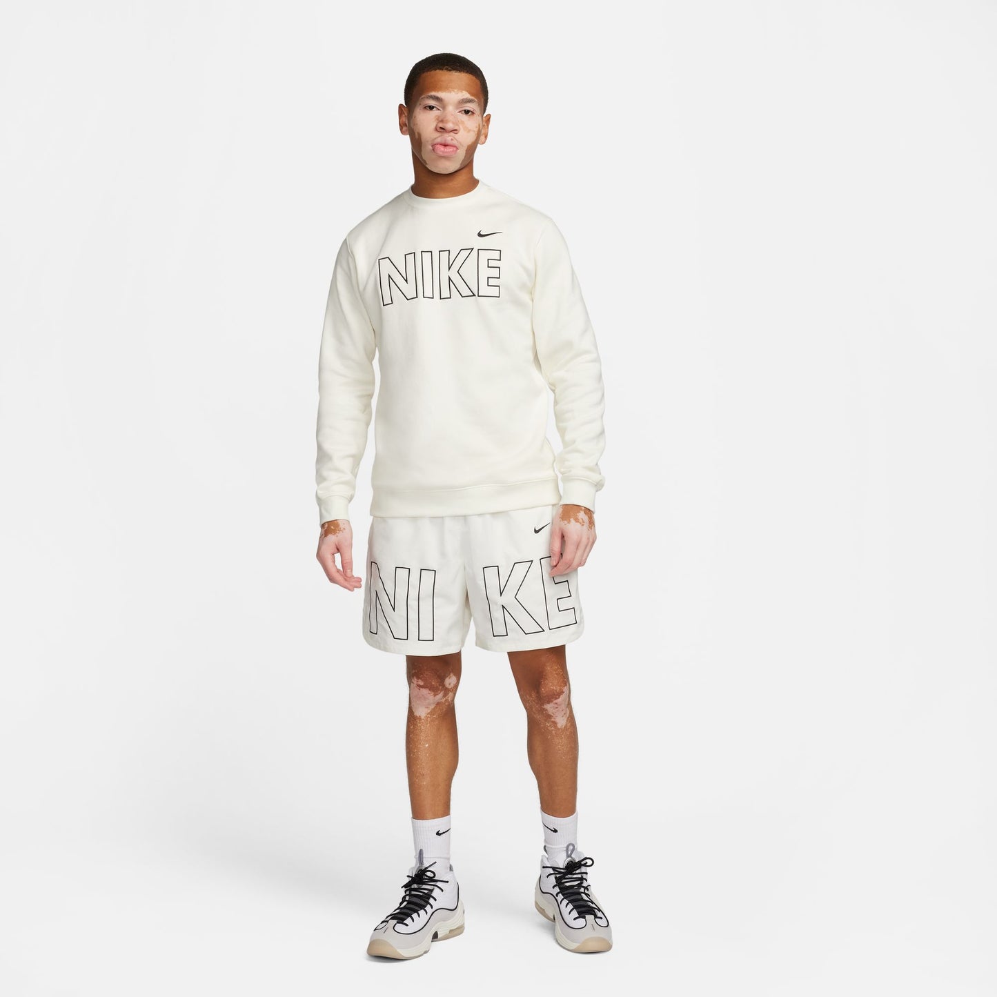 Nike Sportswear Men's Woven Flow Shorts Color: Sail/black Style: FJ1653-133