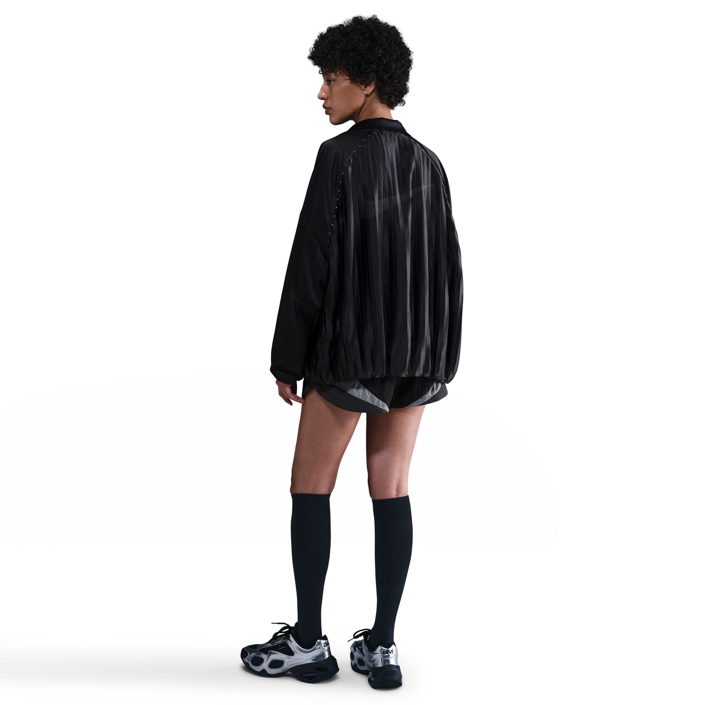 NIKE SPORTWEARS COLLECTION WOMENS PLEATED JACKET BLACK/BLACK HJ0516-010