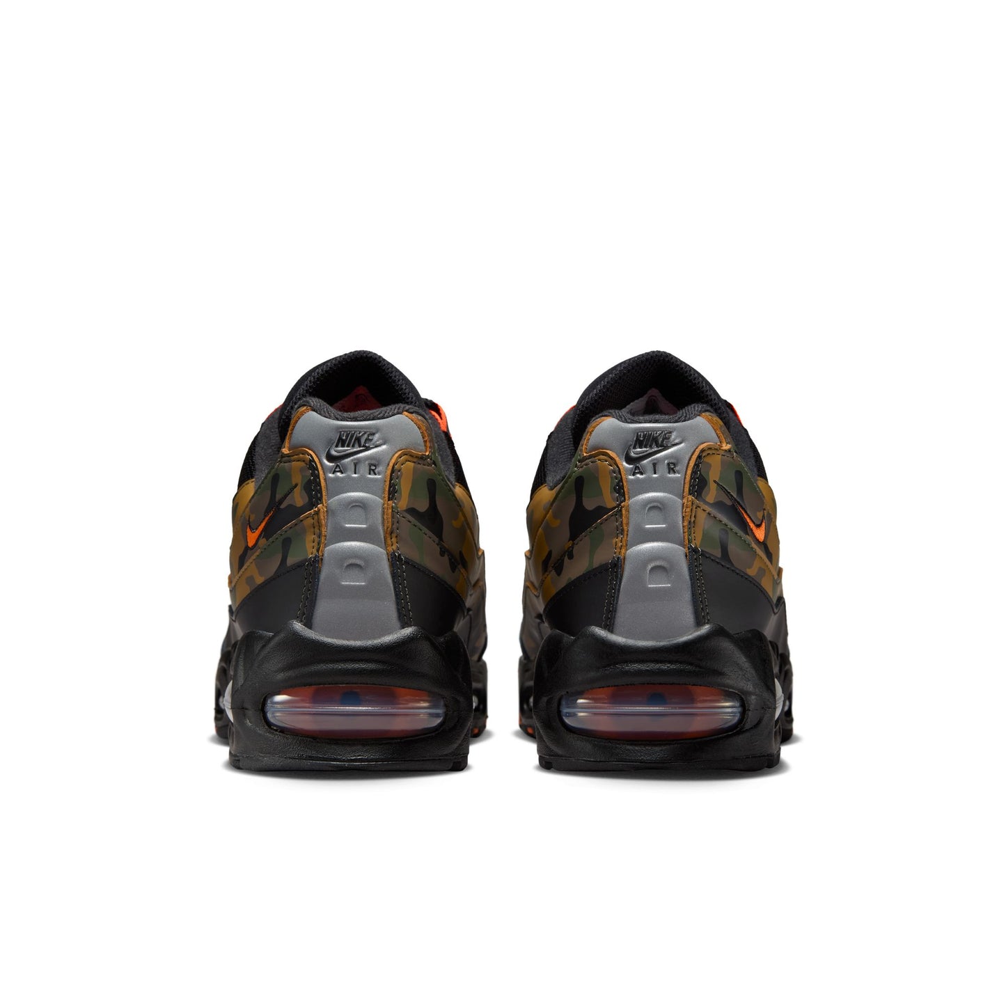 Nike Air Max 95 Men's Shoes Color: Black/safety Orange-metallic Silver HQ1973-001