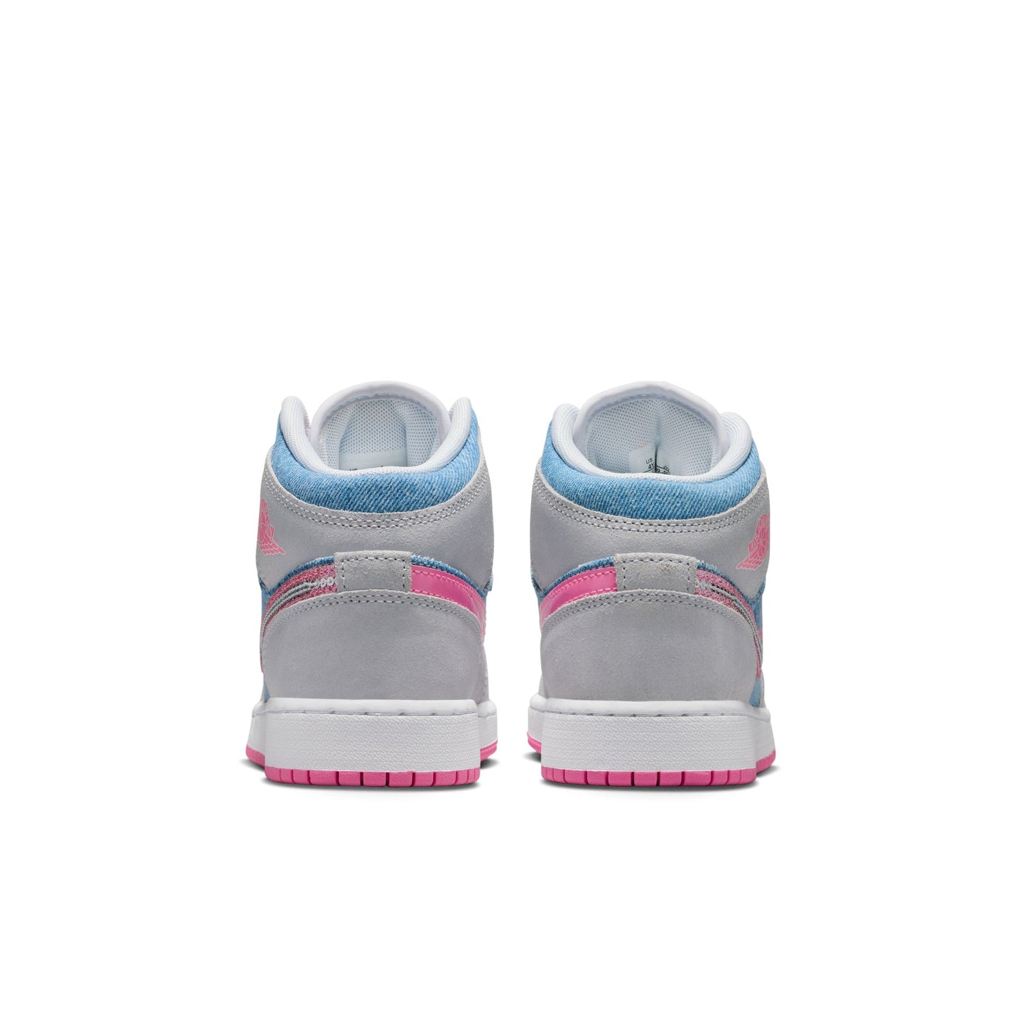 Air Jordan 1 Mid SE Big Kids Cobalt Bliss/pink Glow-white HQ1999-400