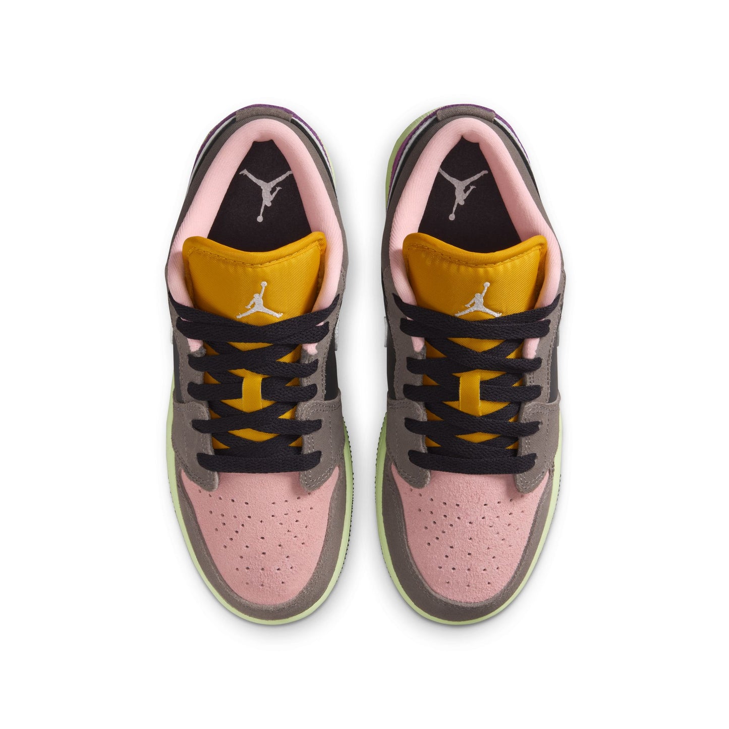 Air Jordan 1 Low SE Big Kids' Shoes Color: Oil Grey/white-cave Stone-arctic Punch HQ2021-005