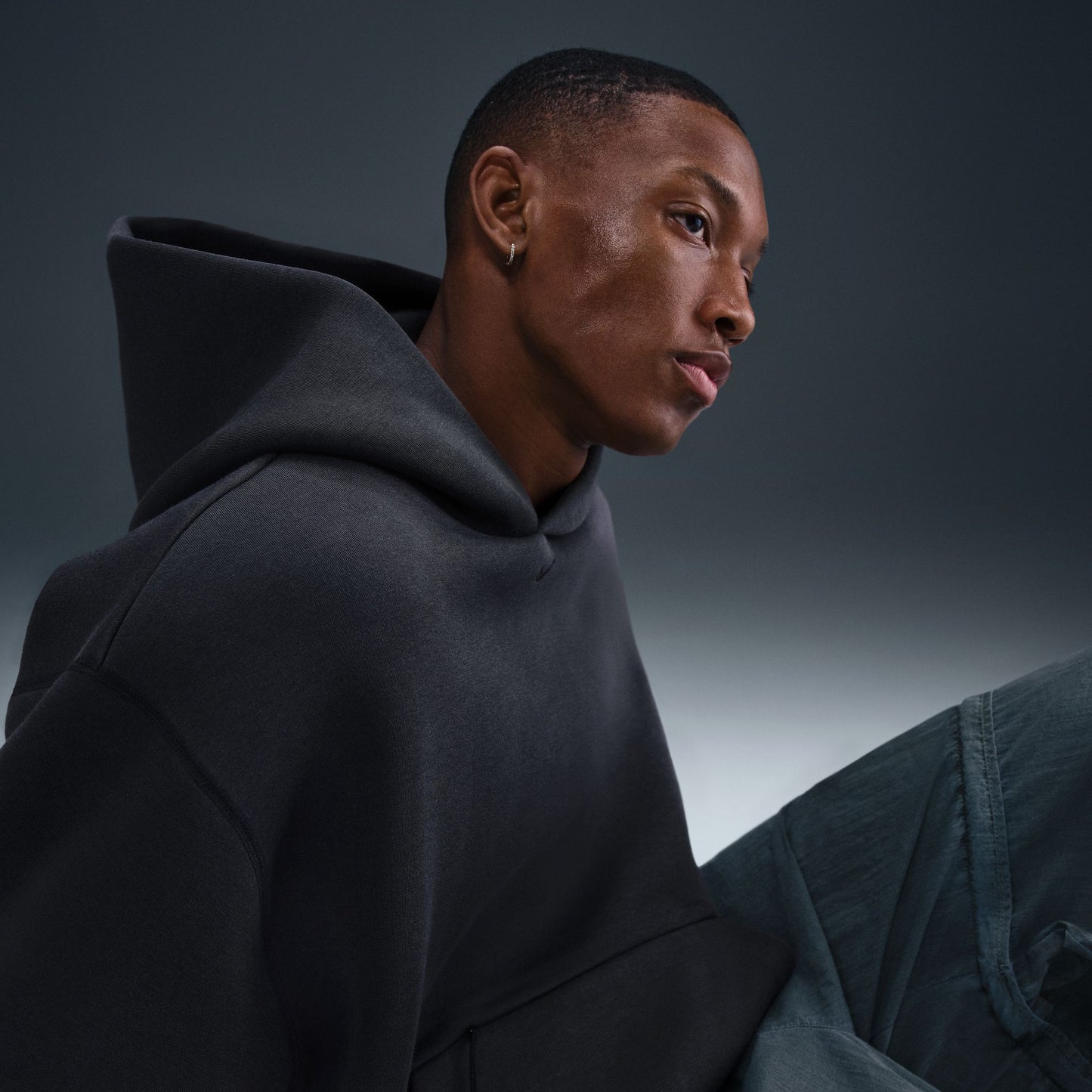 NIKE TECH MENS FLEECE OVERSIZED HOODIE ANTHRACITE/BLACK HV6535-060