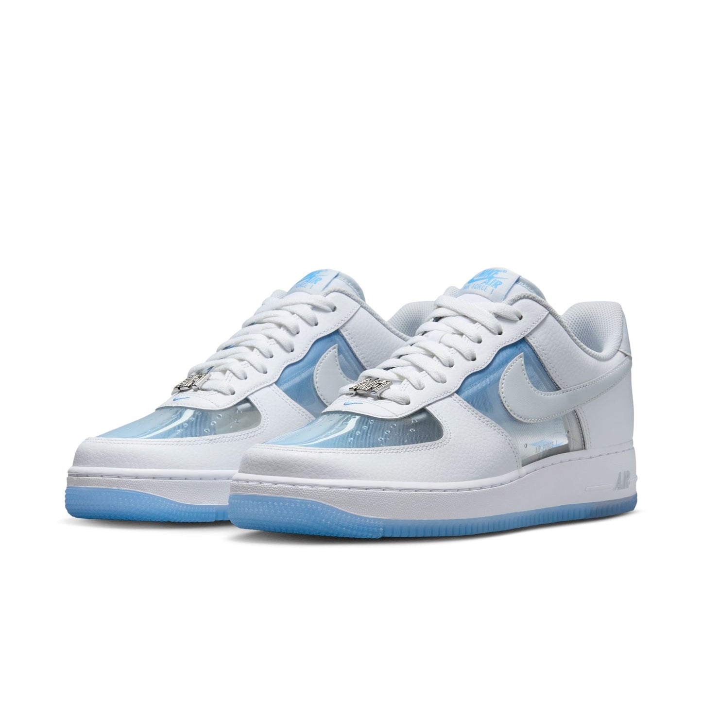 Nike Air Force 1 Retro Men's Shoes Color: White/pure Platinum-university Blue IB5724-100