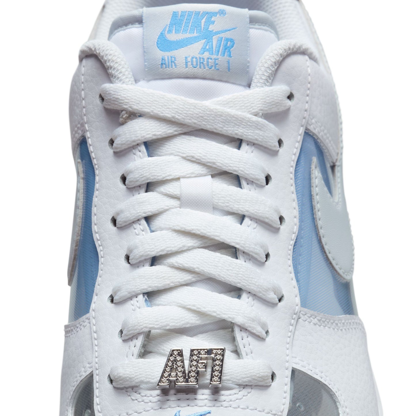 Nike Air Force 1 Retro Men's Shoes Color: White/pure Platinum-university Blue IB5724-100