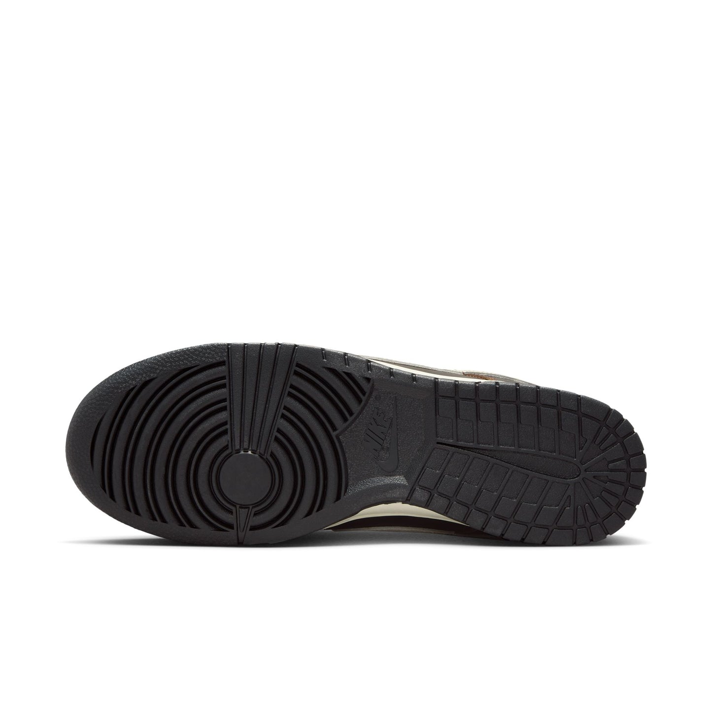 Black sole of a shoe on a white background
