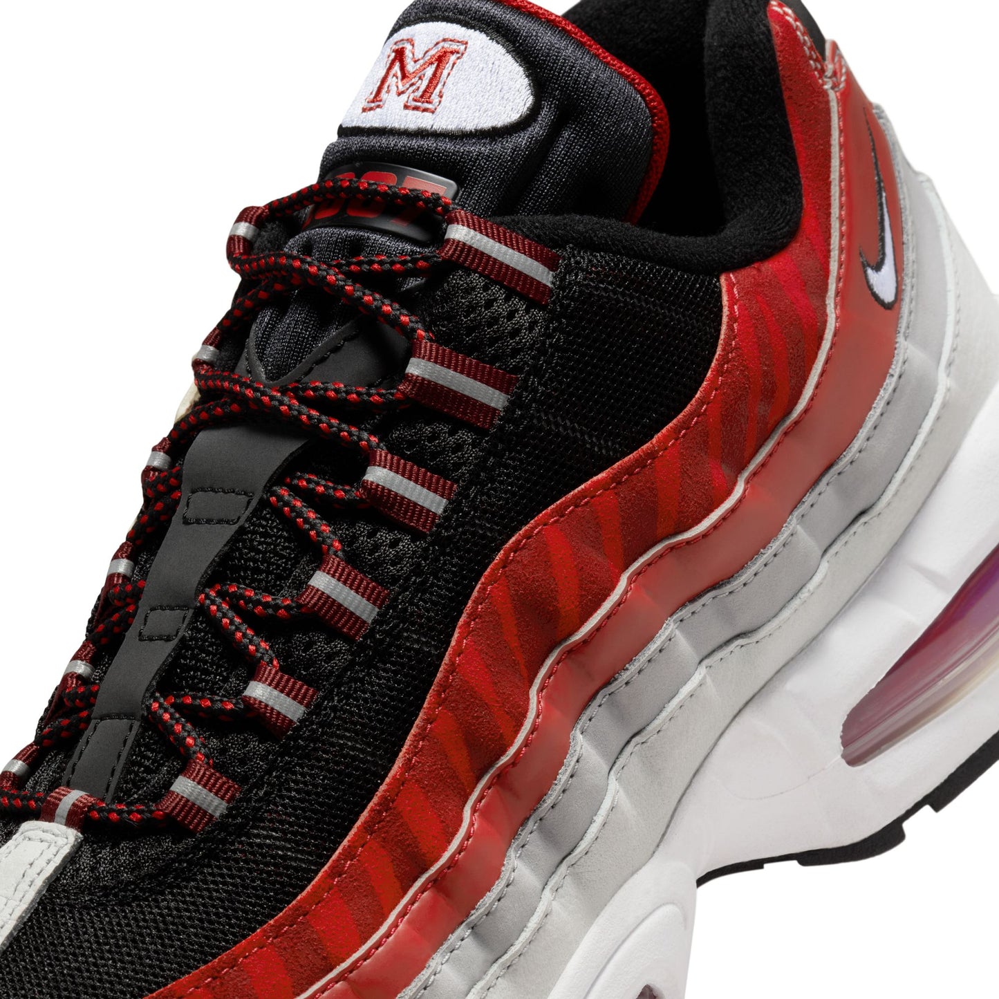 Nike Morehouse Air Max 95 "Big Bubble" Men's Nike College Shoes Black/white-dark Team Red-varsity Red II7276-001