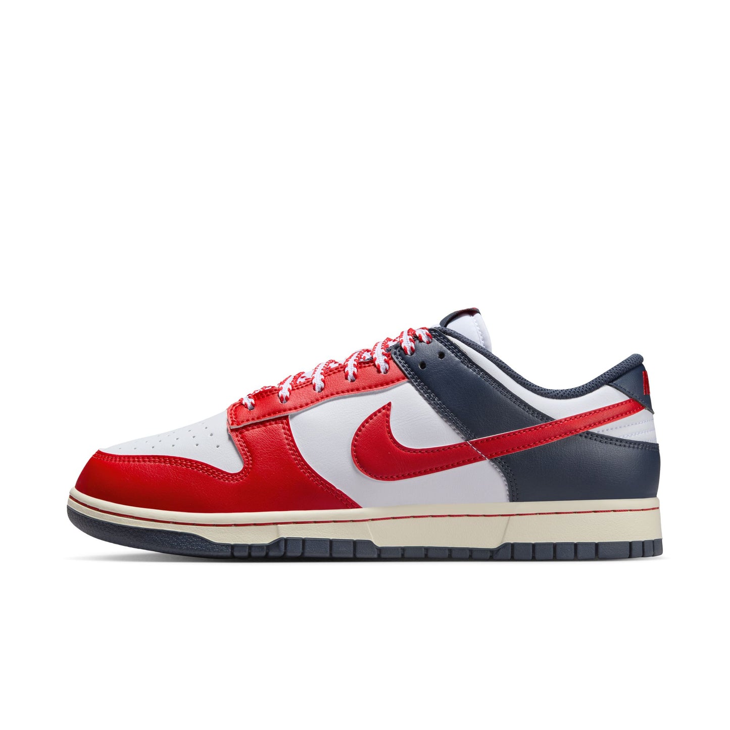 Nike Dunk Low Retro Men's Shoes Color: White/university Red-thunder Blue IM2222-100