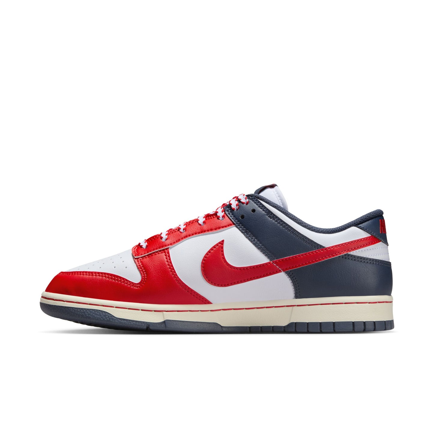 Nike Dunk Low Retro Men's Shoes Color: White/university Red-thunder Blue IM2222-100