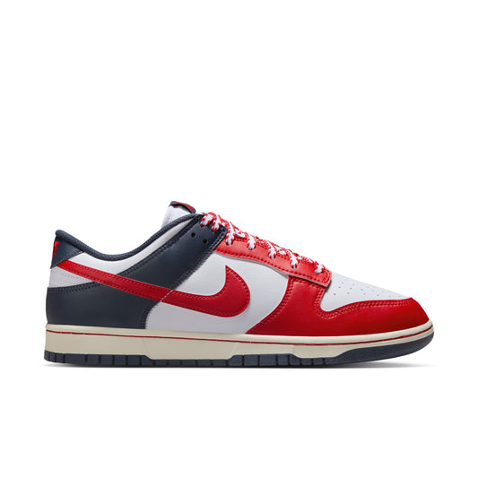 Nike Dunk Low Retro Men's Shoes Color: White/university Red-thunder Blue IM2222-100