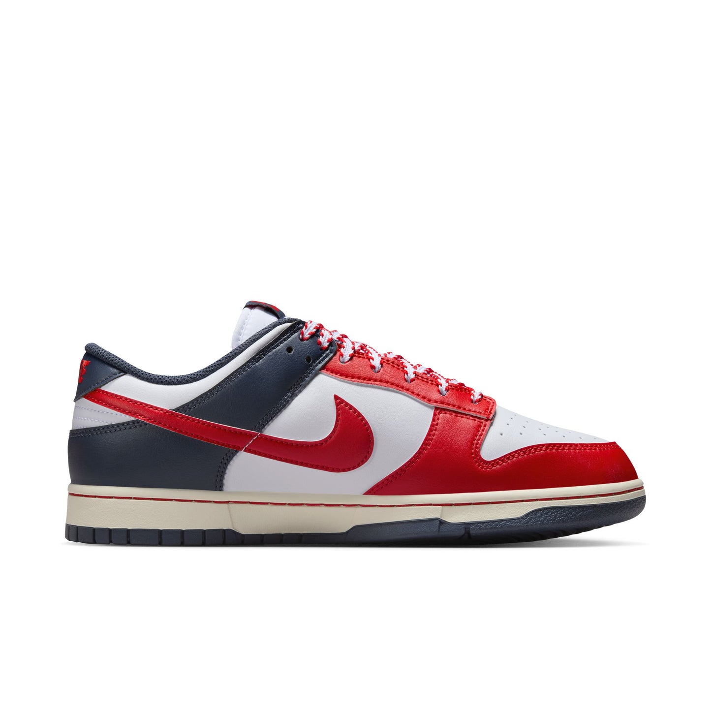 Nike Dunk Low Retro Men's Shoes Color: White/university Red-thunder Blue IM2222-100