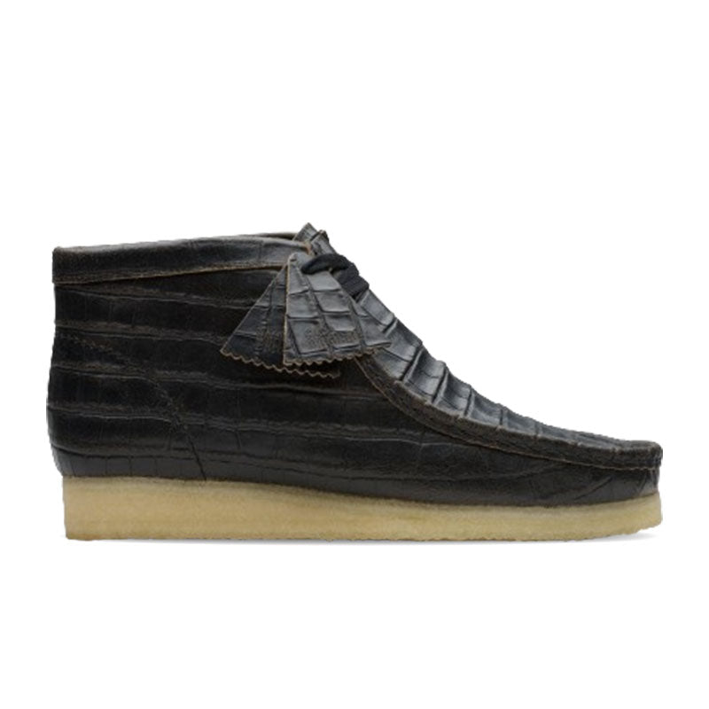 Clark Wallabee Boot Black Crocodile Distress 26179191 – Shoe 