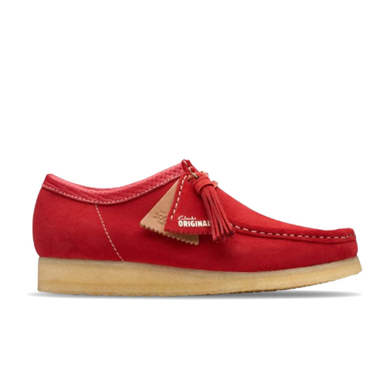 Clarks Wallabee Red Suede 26180195 – Shoe Gallery Inc