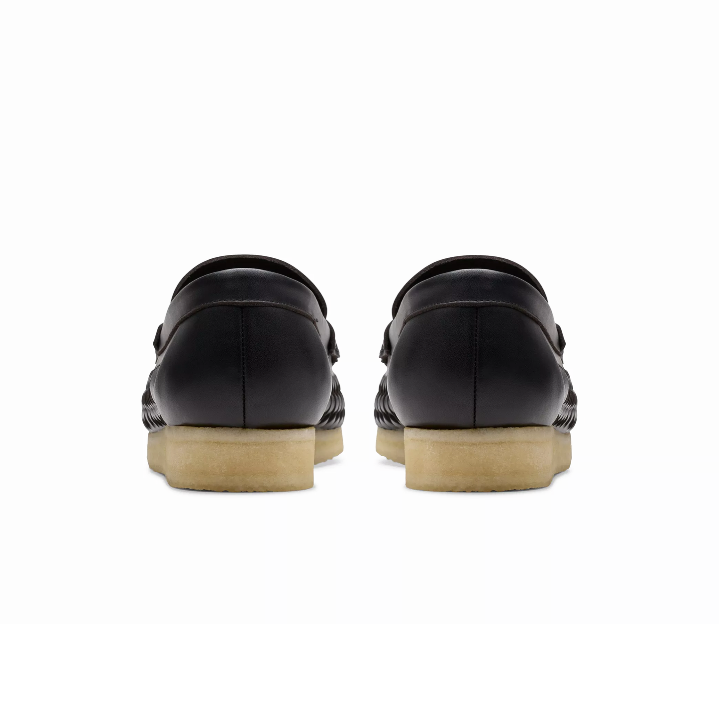 CLARKS Wallabee Penny Weave Black Leather 26180229