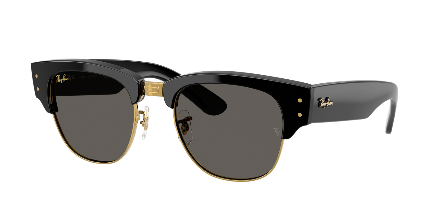 Ray-Ban x A$AP Rocky “Blackout Collection” Mega Clubmaster Black on Gold w/ Dark Grey