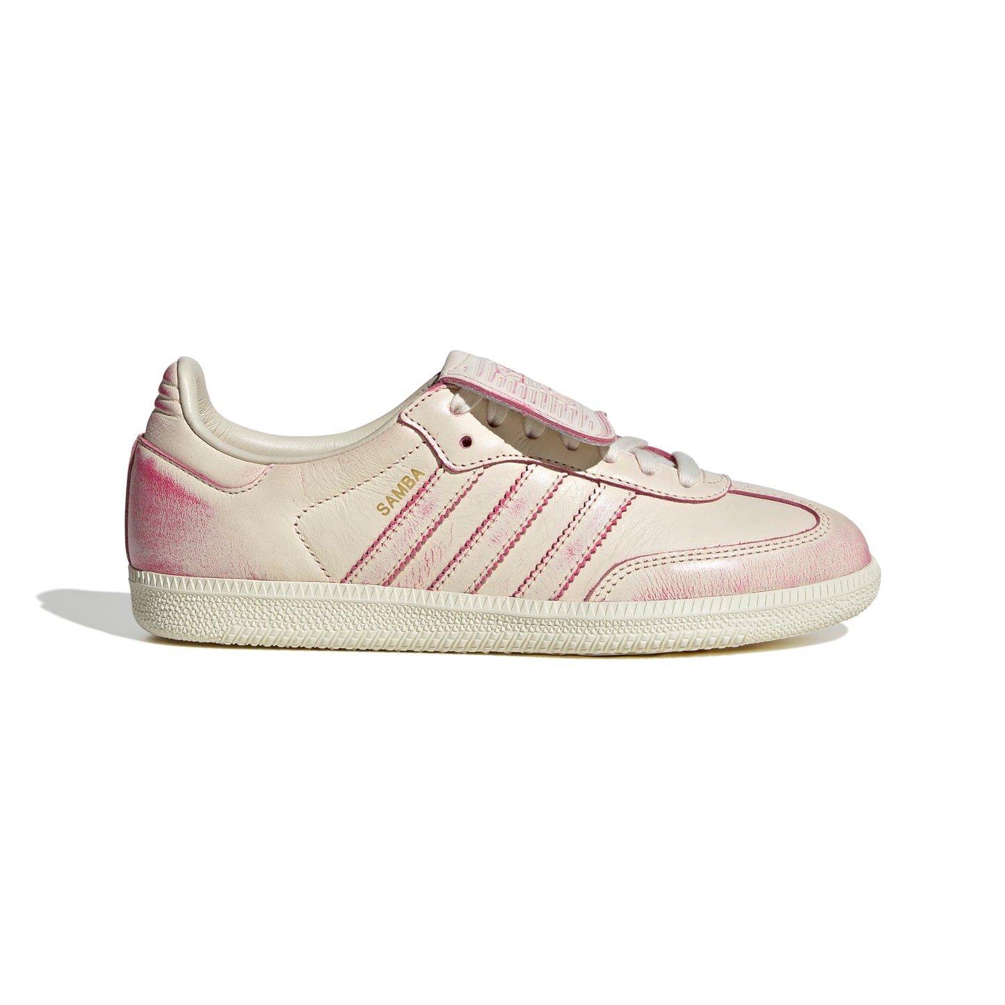 Pink Adidas sneaker on a white background