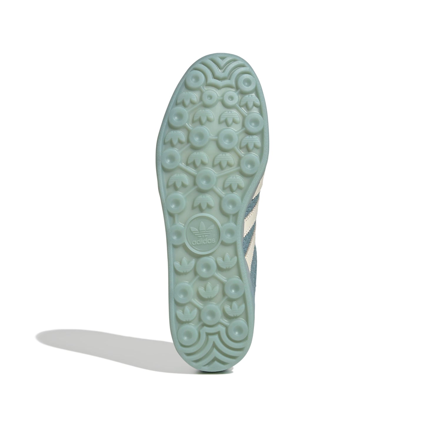 Close-up of an Adidas shoe sole on a white background