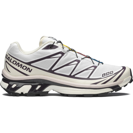 SALOMON XT-6 Unisex Sportstyle Shoes White / Vanilla Ice / Plum Perfect L47864600
