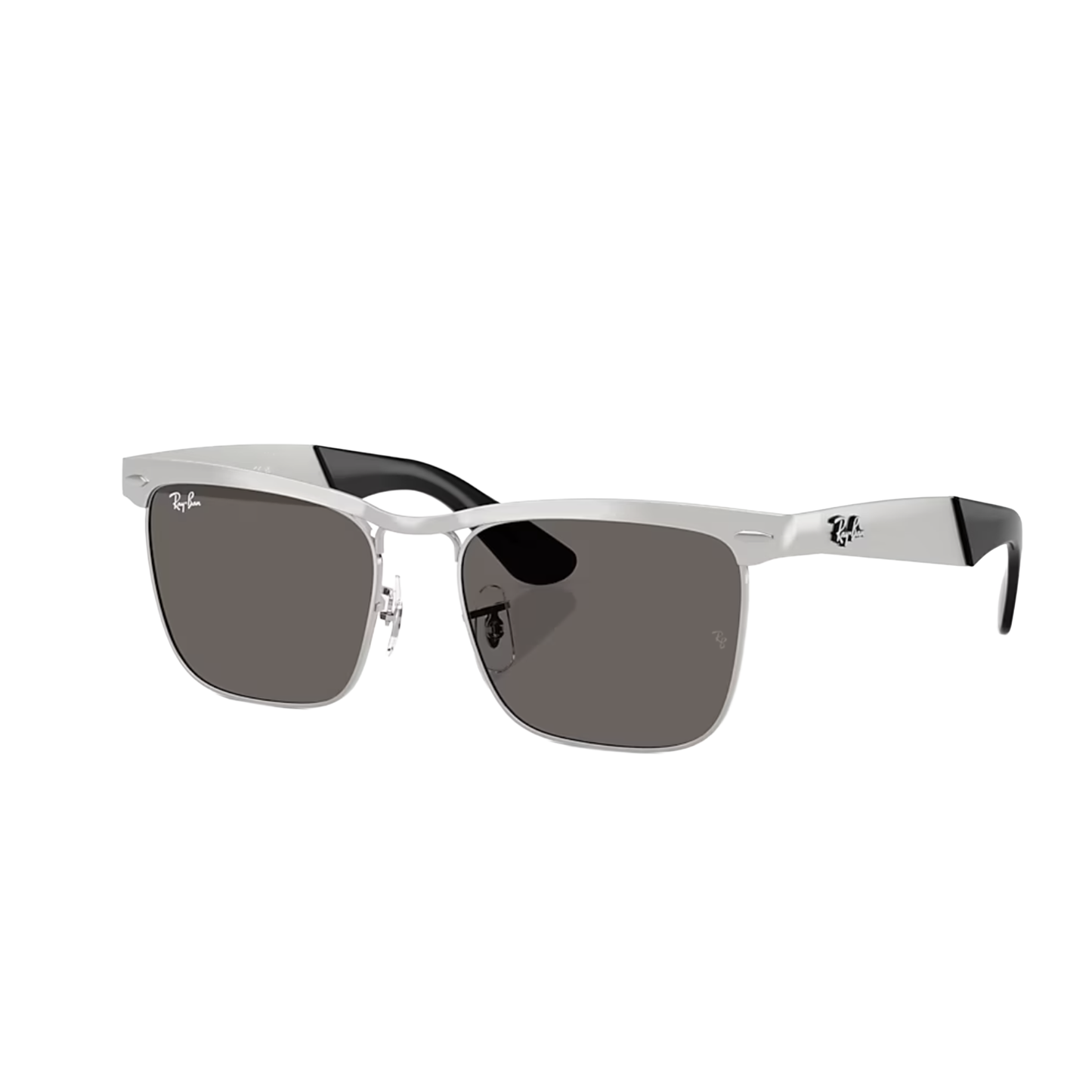RAY-BAN WAYFARER DELUXE SANDBLASTED SILVER/DARK GREY 0RB3875