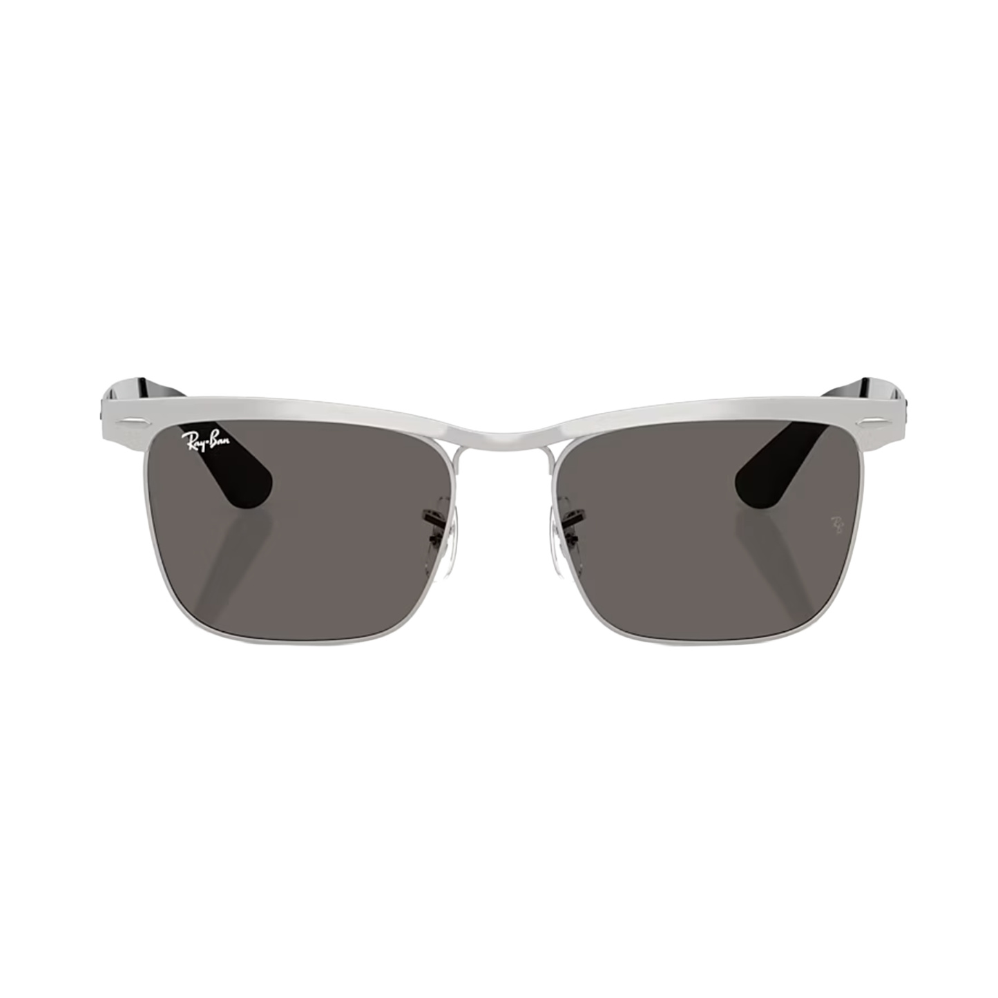 RAY-BAN WAYFARER DELUXE SANDBLASTED SILVER/DARK GREY 0RB3875