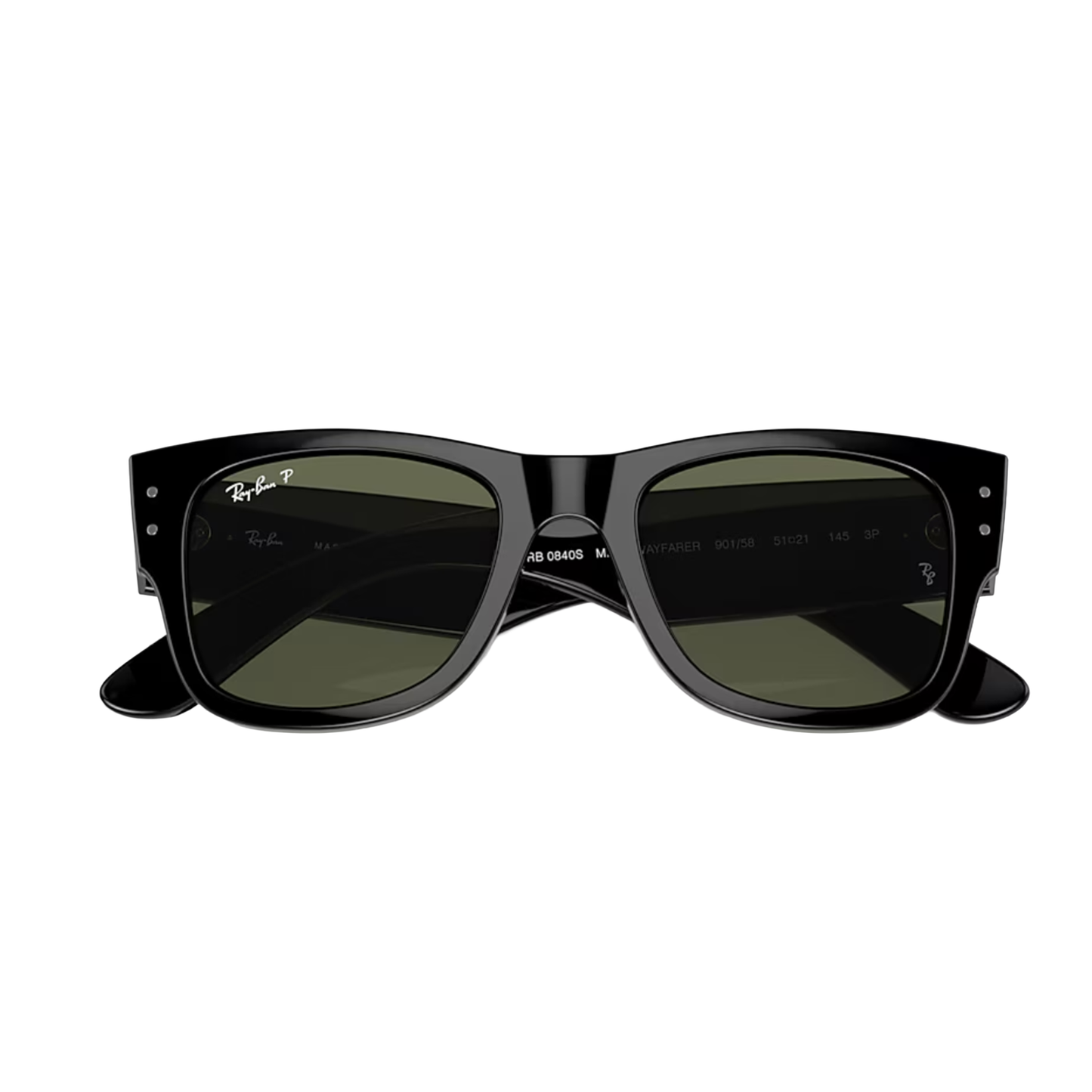 RAY-BAN MEGA WAYFARER BLACK/GREEN 0RB0840S