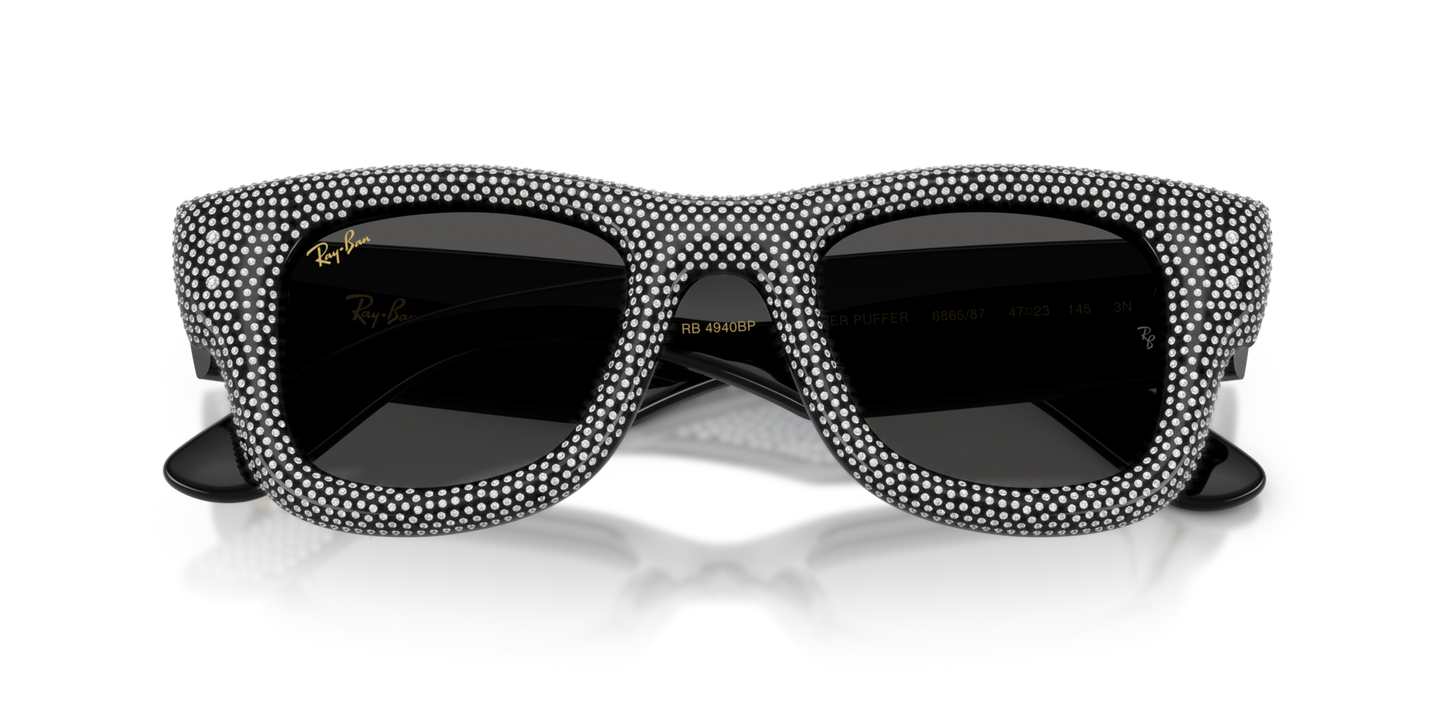 RAY BAN X A$AP ROCKY WAYFARER PUFFER CRYSTAL BLACK PAVÈ EDITION 0RB4940BP-5004