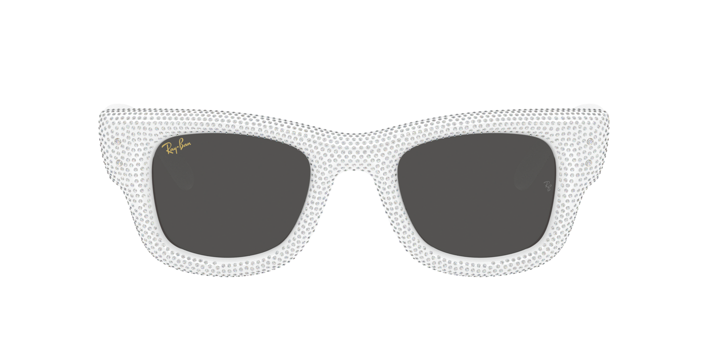 RAY BAN X A$AP ROCKY WAYFARER PUFFER CRYSTAL WHITE PAVÈ EDITION 0RB4940BP-9866