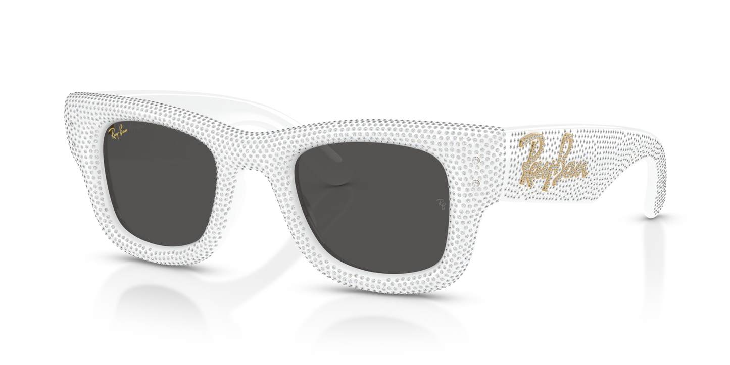 RAY BAN X A$AP ROCKY WAYFARER PUFFER CRYSTAL WHITE PAVÈ EDITION 0RB4940BP-9866