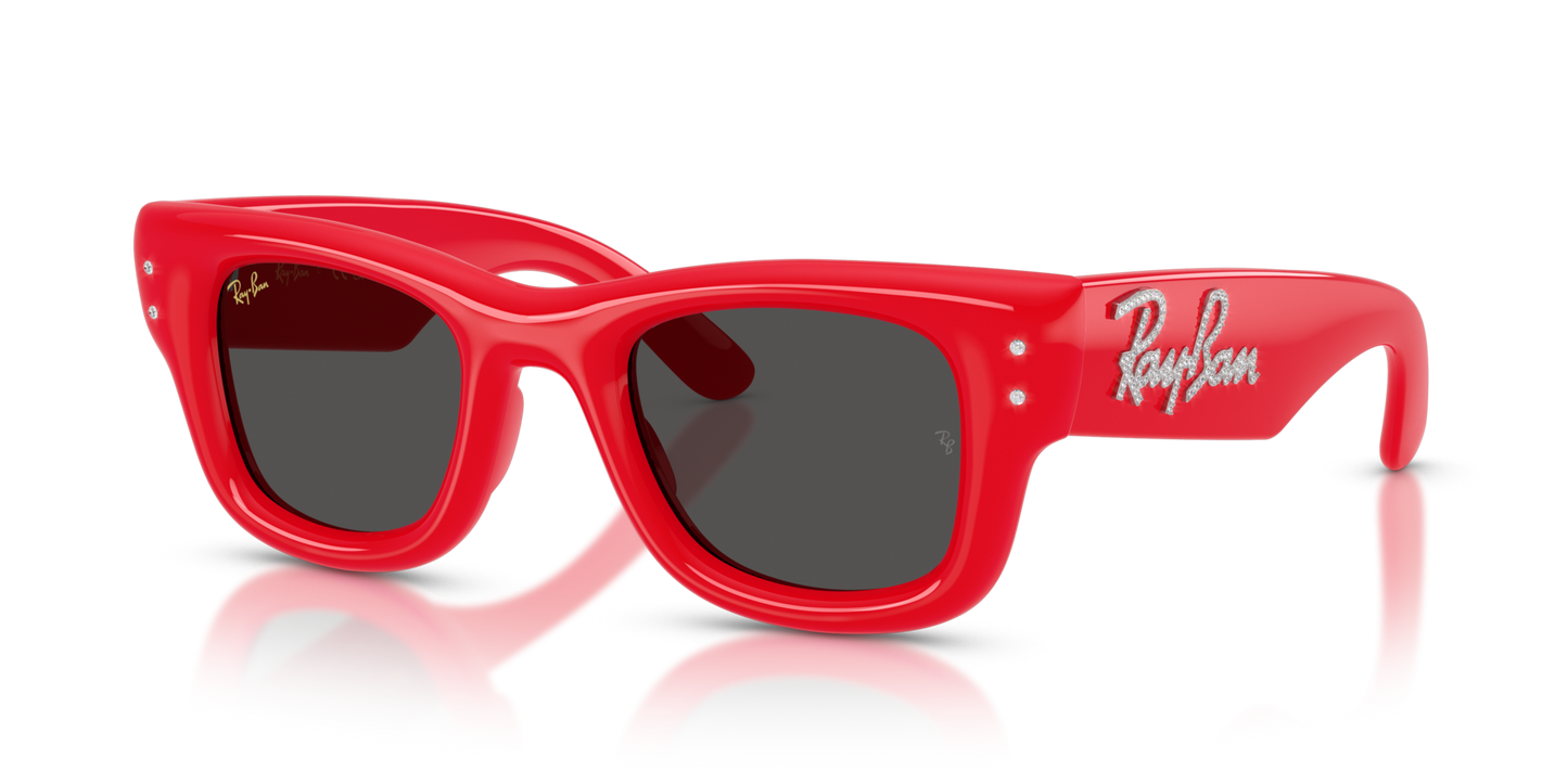 RAY-BAN X ASAP ROCKY "WAYFARER PUFFER CRYSTAL EDITION" POLISHED RED WITH STRASS 0RB4940B-5059