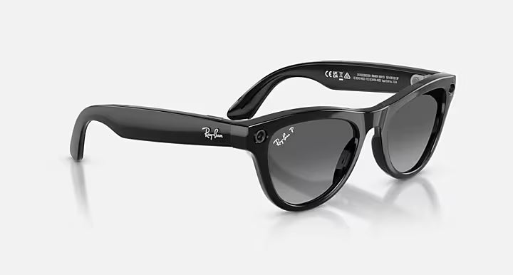 RAY-BAN SKYLER SHINY BLACK W/POLAR GRADIENT GRAPHITE 0RW4014