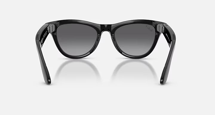 RAY-BAN SKYLER SHINY BLACK W/POLAR GRADIENT GRAPHITE 0RW4014