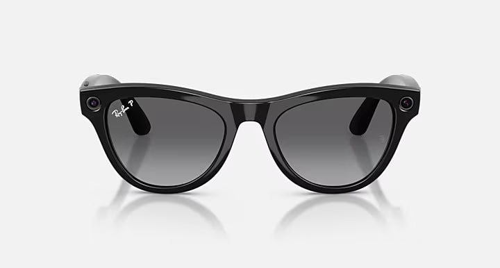 RAY-BAN SKYLER SHINY BLACK W/POLAR GRADIENT GRAPHITE 0RW4014