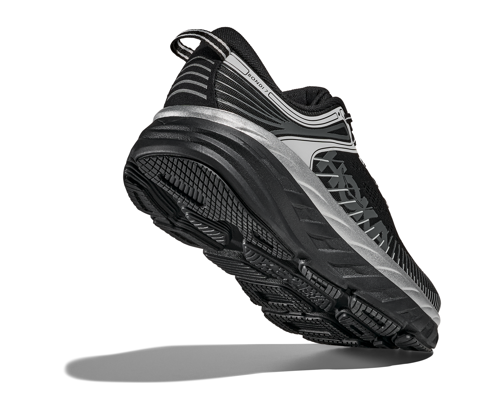 Sevenstar358 HOKA Bondi 7 stealth Black / Stardust 1110518-BKSTR – Shoe Gallery Inc