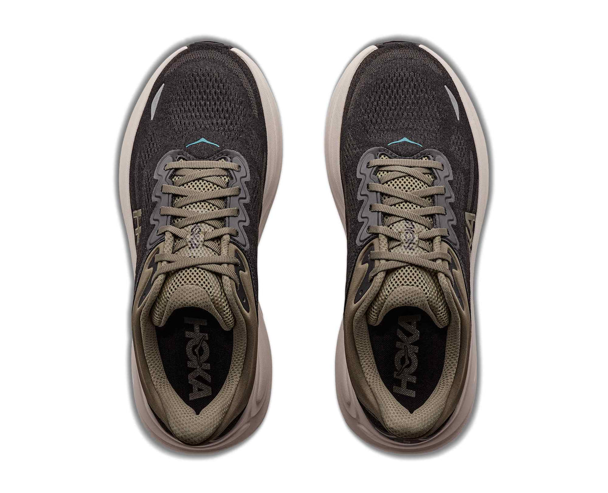 Hoka Bondi 9 Mens Shoes, Black/River Rock Grey, photo 2 of 8