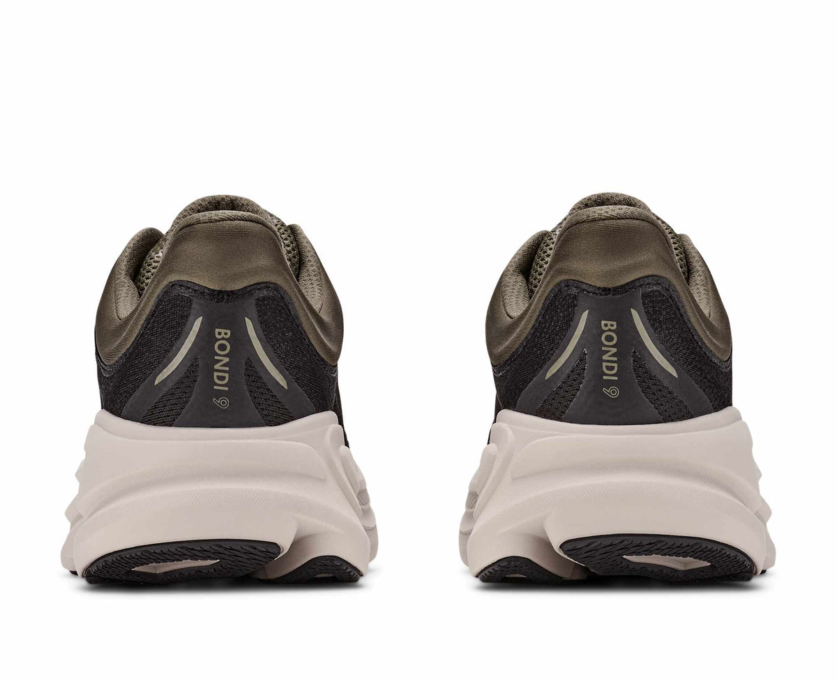 Hoka Bondi 9 Mens Shoes, Black/River Rock Grey, photo 5 of 8