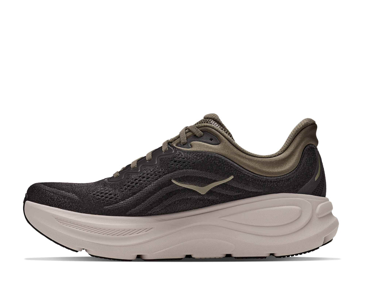 Hoka Bondi 9 Mens Shoes, Black/River Rock Grey, photo 8 of 8