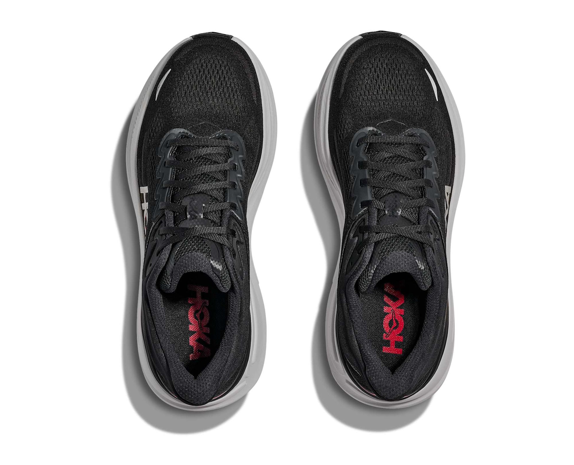 Hoka M Bondi 9 Color: BLACK / VERMILLION Style: 1162011-BKVR