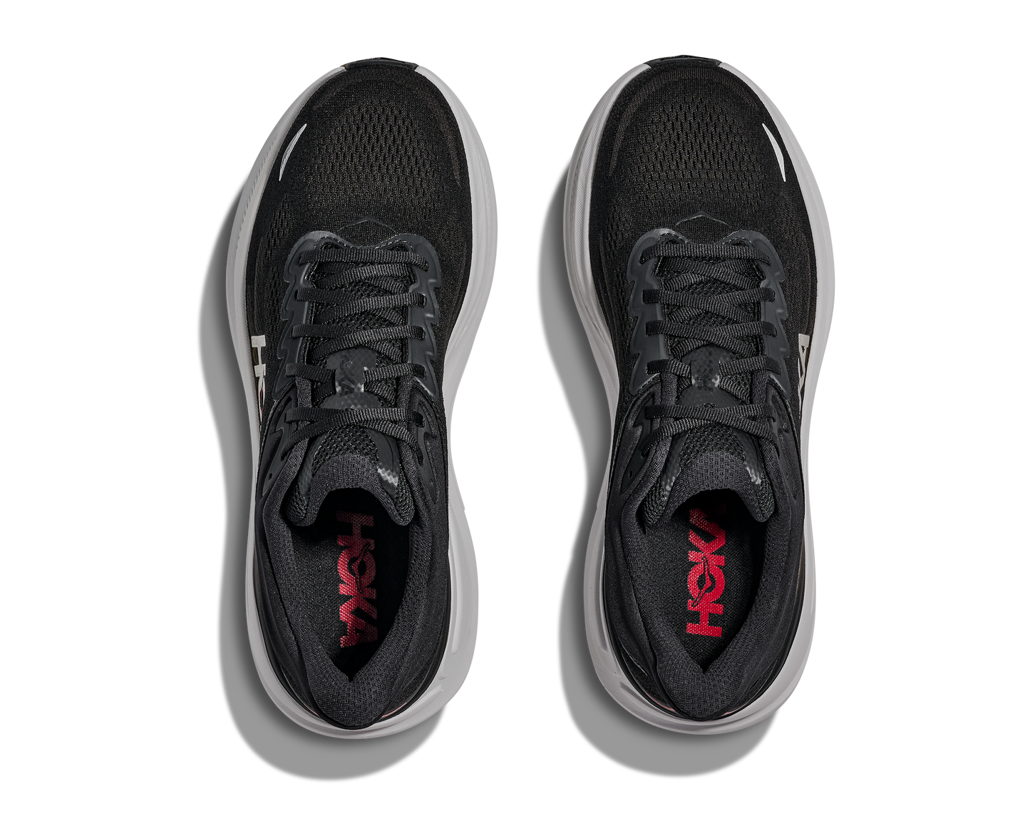 HOKA Men's BONDI 9 Black/Vermillion 1162011-bkvr