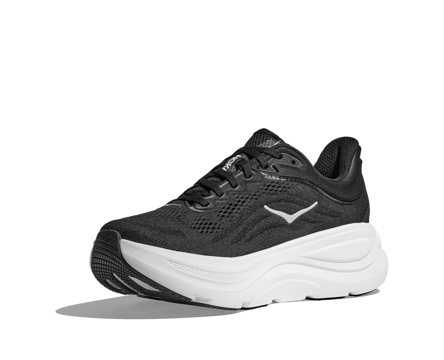 Hoka Bondi 9 Mens Shoes Color: Black/White Style: 1162011-BWHT