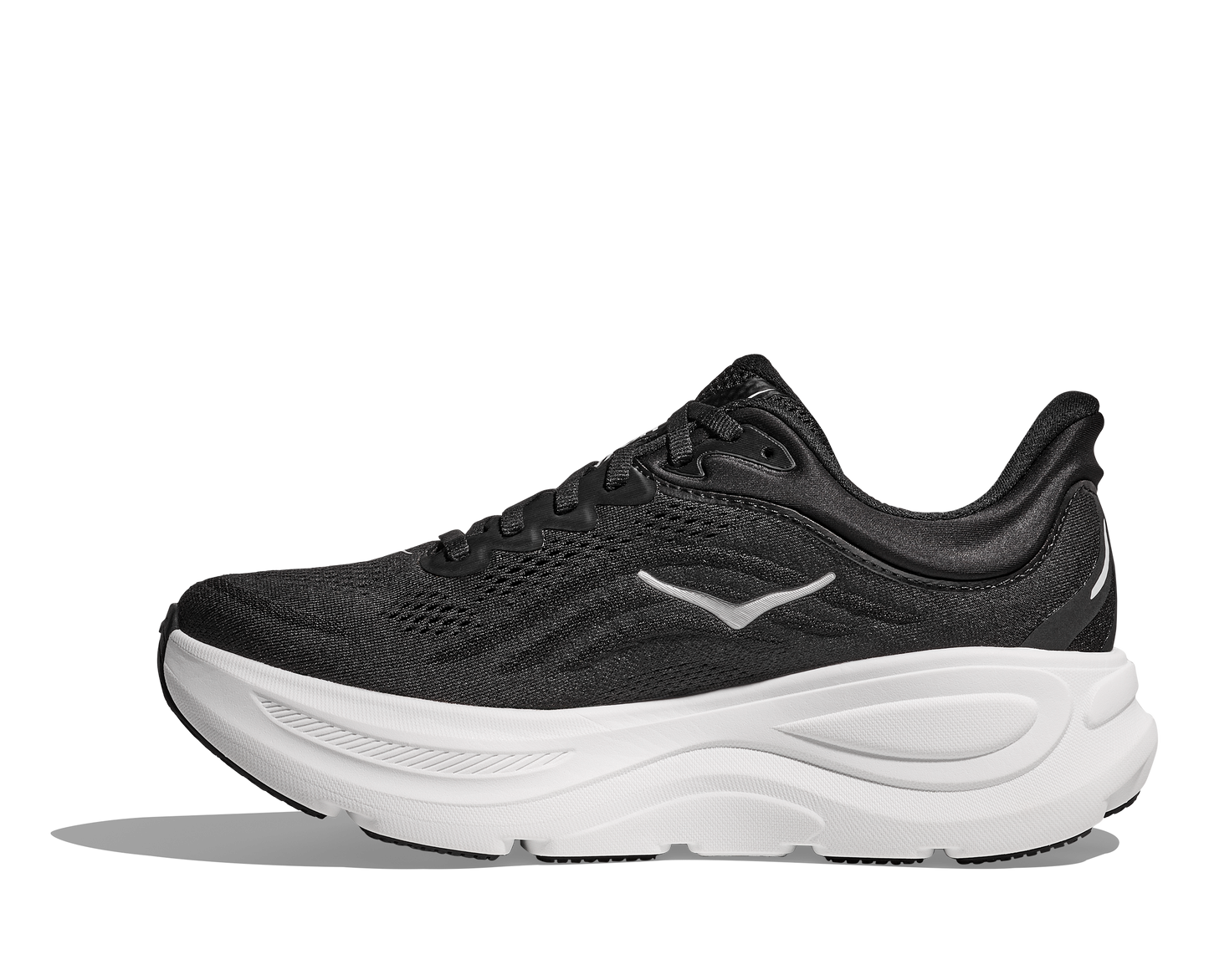 Hoka Bondi 9 Mens Shoes Color: Black/White Style: 1162011-BWHT